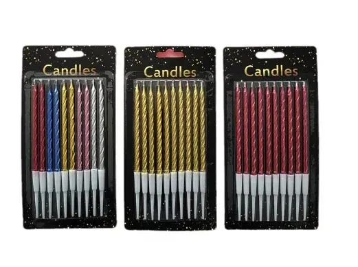 شمع كيك مع حامل 10 شمعات